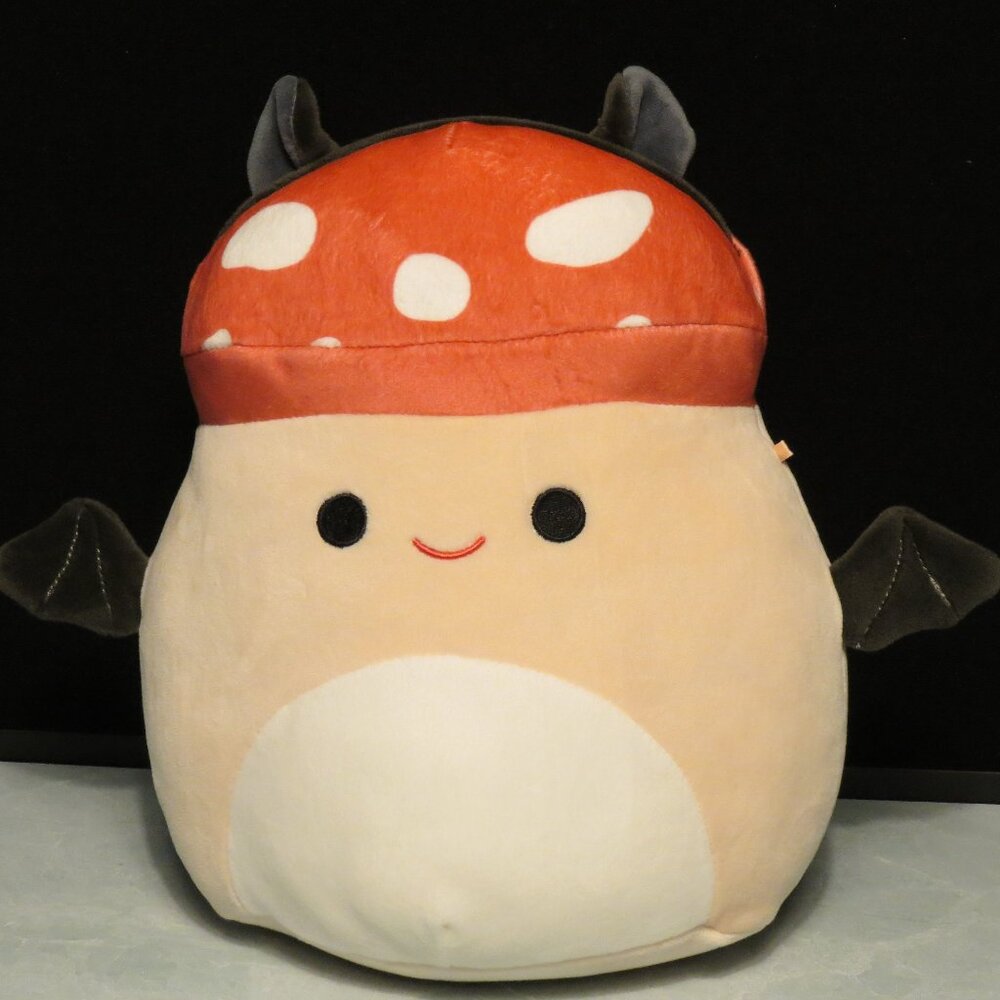 Squishmallows Malcolm Mushroom Bat 10" Plush NEW 2023 HalloweenW/Wings